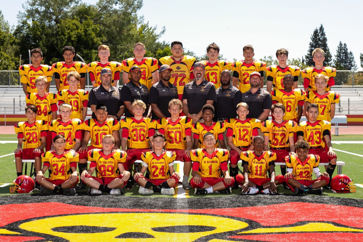 youth sports portrait pose football