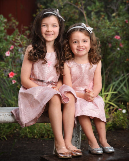 youth school portrait two girls